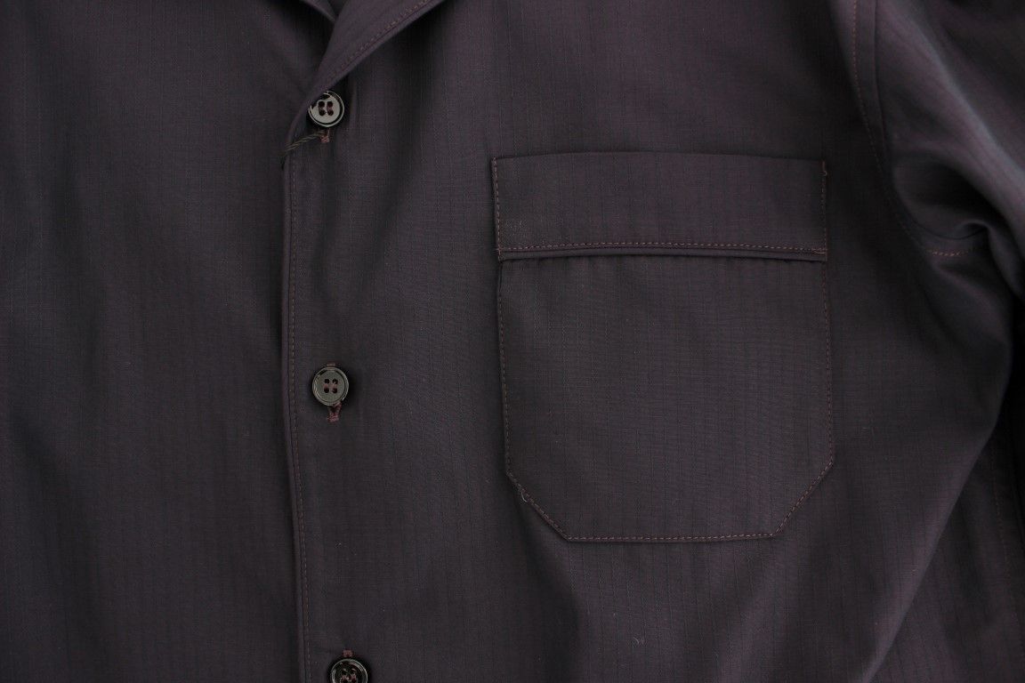 Striped Cotton Pajama Lounge Men's Shirt - Dolce & Gabbana - Modalova