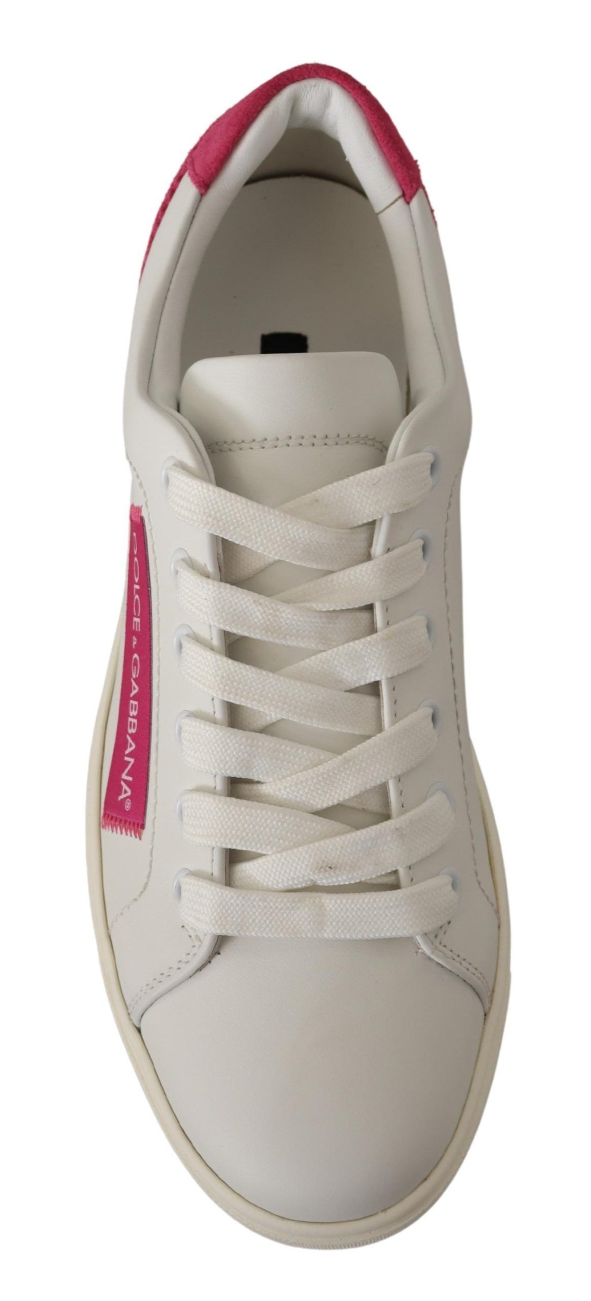 Pink Leather Low Top Sneakers Womens Shoes - Dolce & Gabbana - Modalova