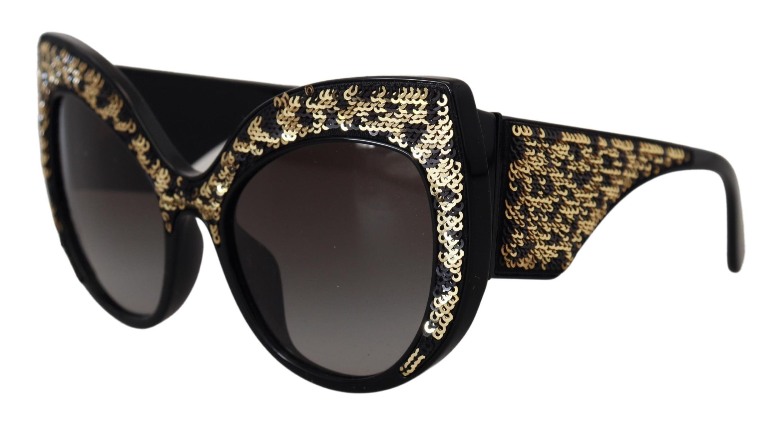 Gold Sequin Butterfly Polarized DG4326 Women's Sunglasses - Dolce & Gabbana - Modalova