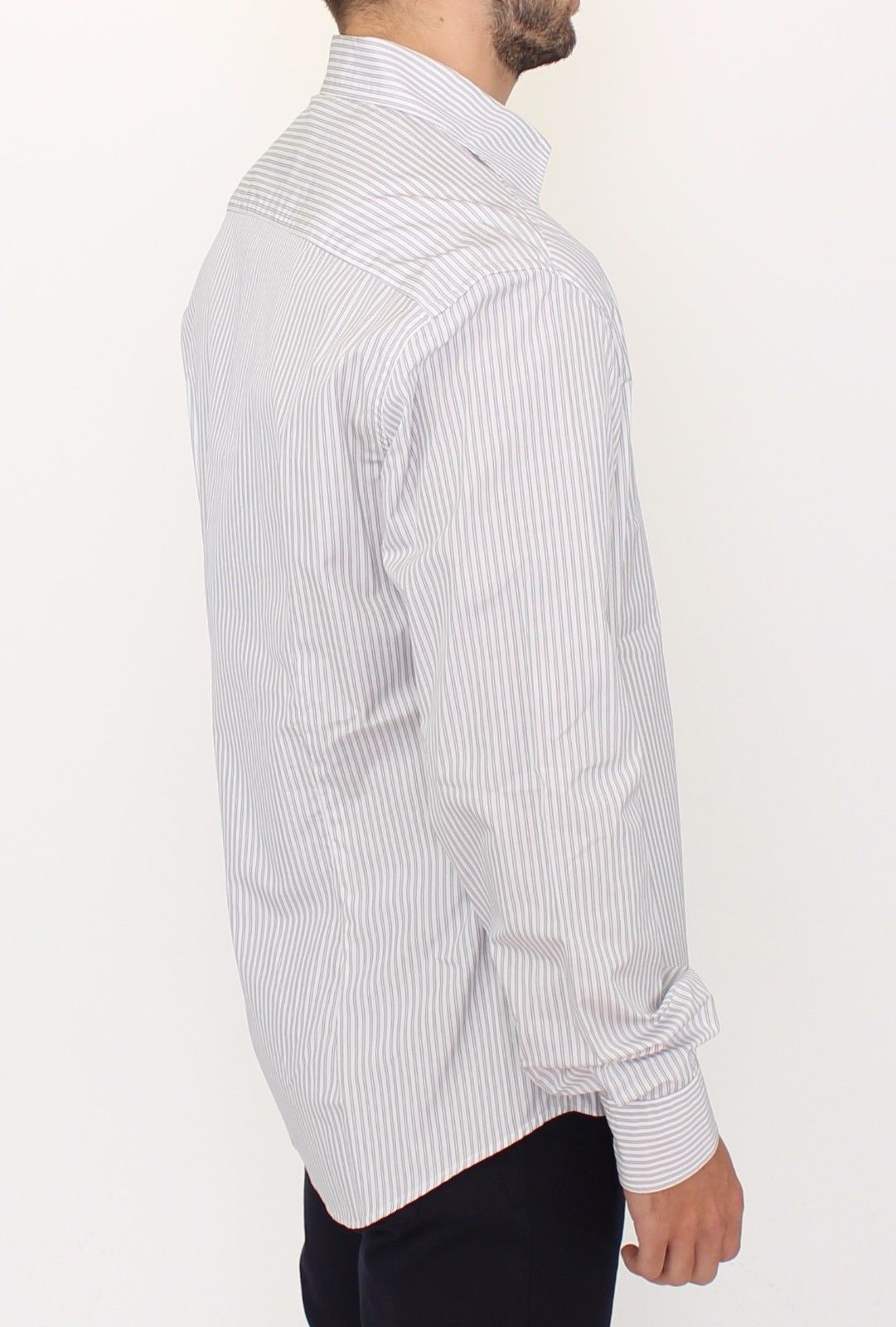 Gray Striped Regular Fit Casual Men's Shirt - Ermanno Scervino - Modalova