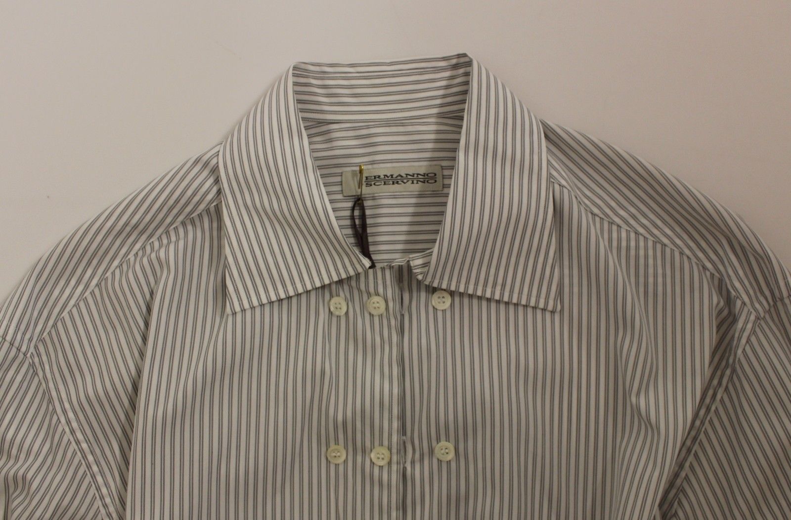 Gray Striped Regular Fit Casual Men's Shirt - Ermanno Scervino - Modalova