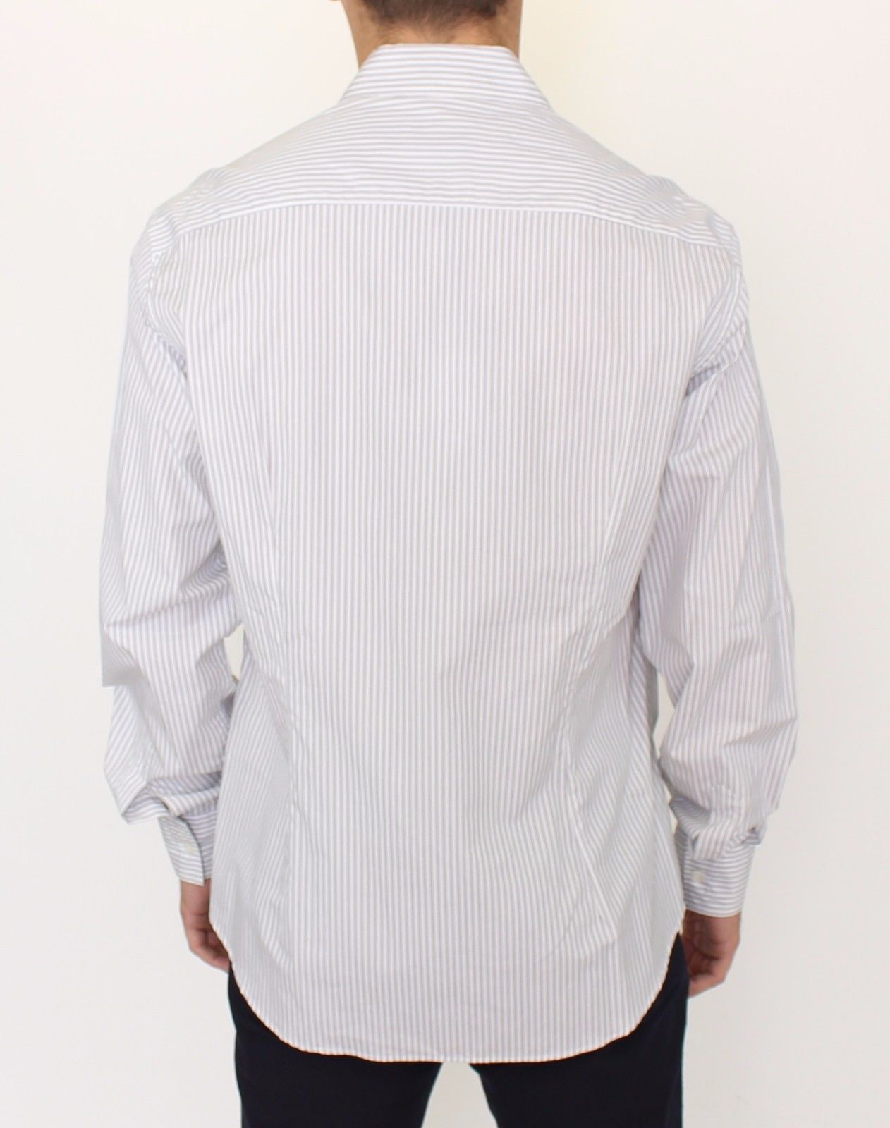 Gray Striped Regular Fit Casual Men's Shirt - Ermanno Scervino - Modalova