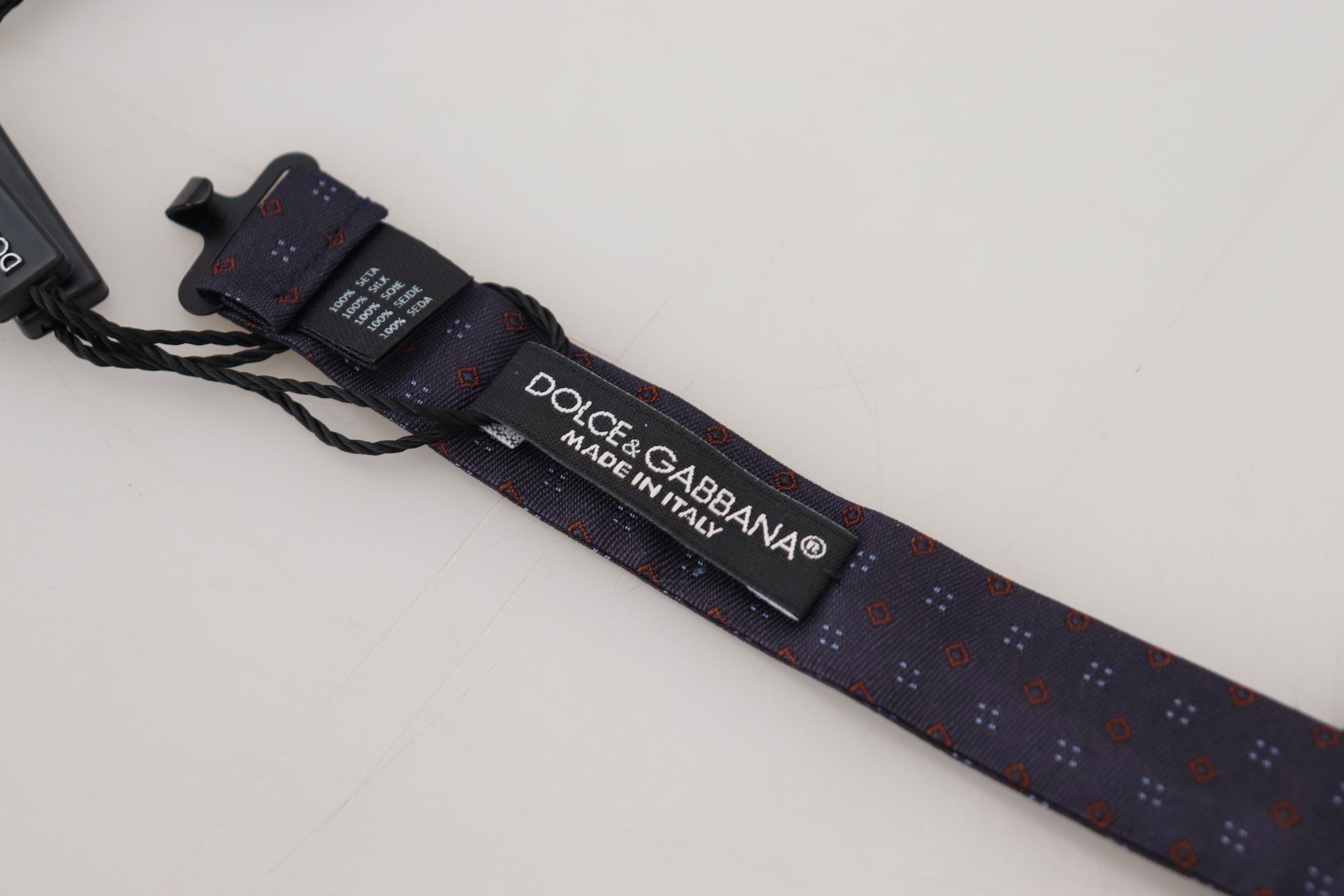 Pattern Silk Adjustable Neck Papillon Bow Men's Tie - Dolce & Gabbana - Modalova