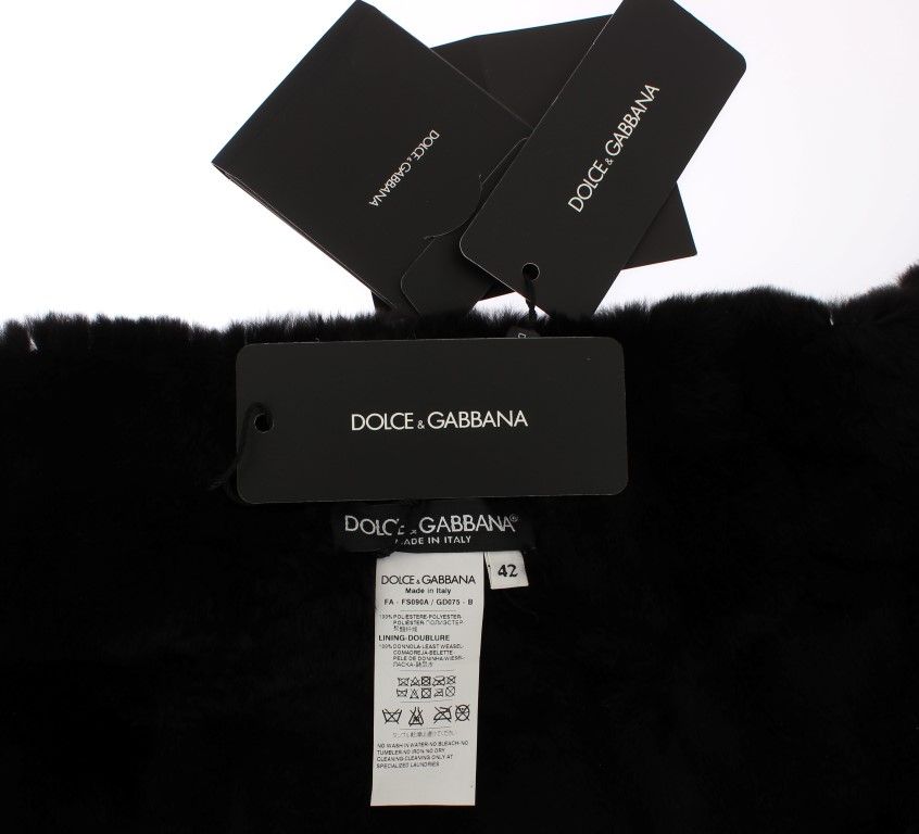 Silver Sequined Floral Weasel Fur Shoulder Scarf Women's Wrap - Dolce & Gabbana - Modalova