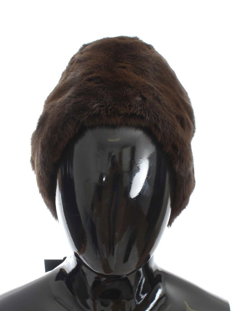 Weasel Fur Womens Cashmere Hat Beanie - Dolce & Gabbana - Modalova