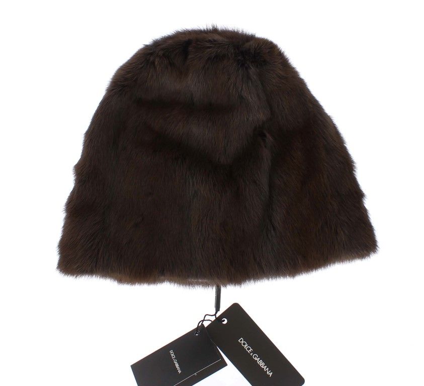 Weasel Fur Womens Cashmere Hat Beanie - Dolce & Gabbana - Modalova