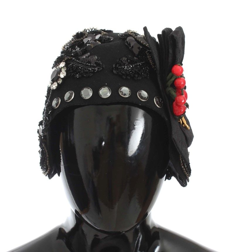 Crystal Gold Cherries Brooch Women's Hat - Dolce & Gabbana - Modalova