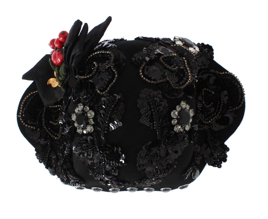 Crystal Gold Cherries Brooch Women's Hat - Dolce & Gabbana - Modalova
