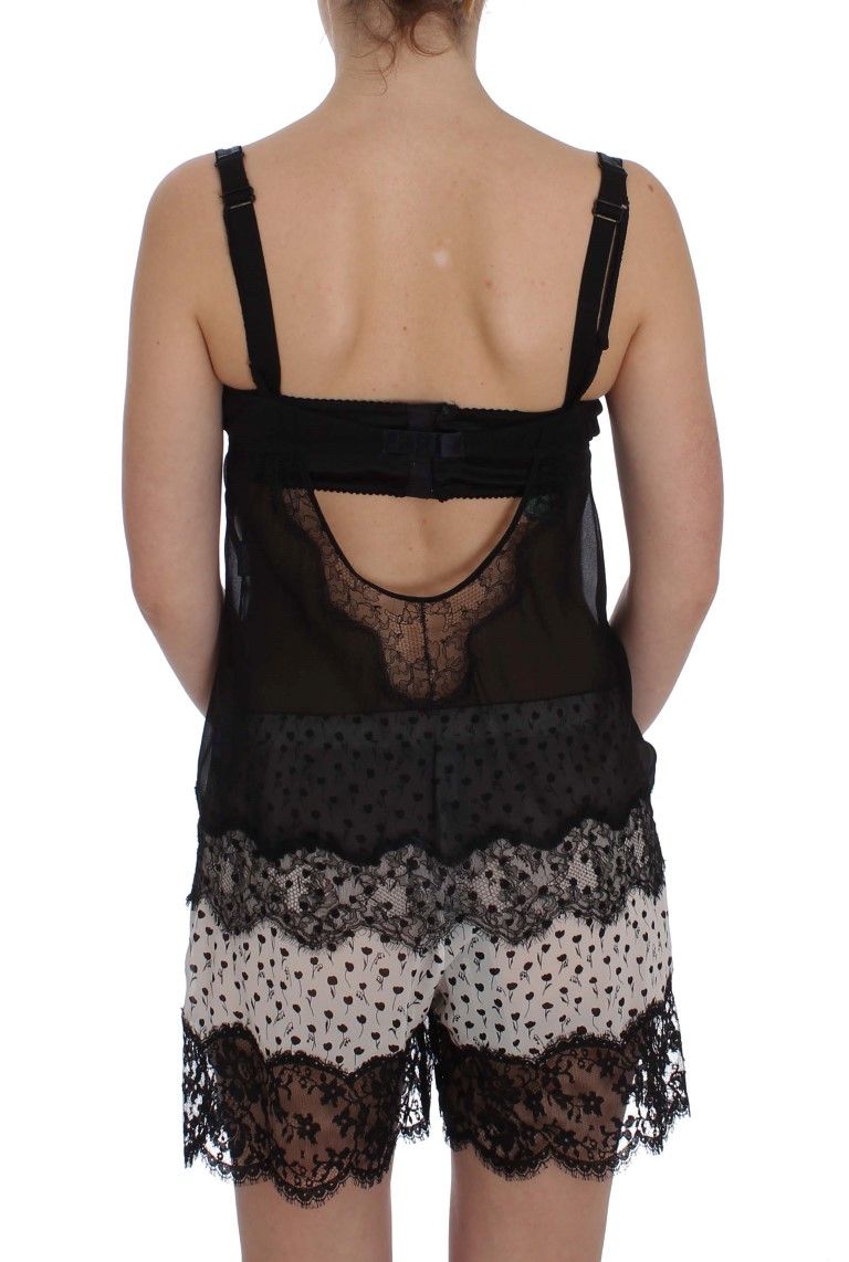Silk Floral Lace Lingerie Women's Top - Dolce & Gabbana - Modalova