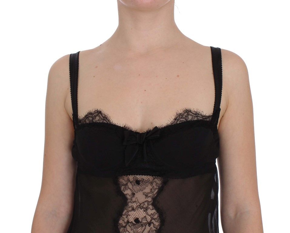 Silk Floral Lace Lingerie Women's Top - Dolce & Gabbana - Modalova