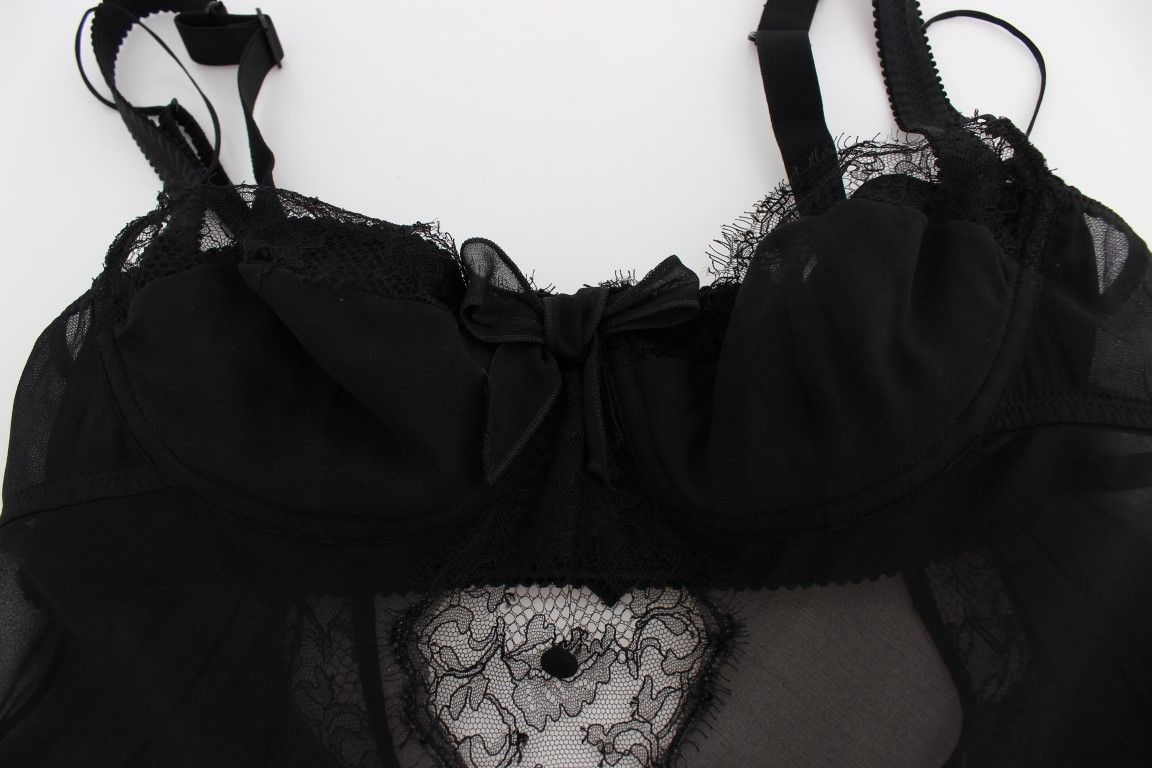 Silk Floral Lace Lingerie Women's Top - Dolce & Gabbana - Modalova