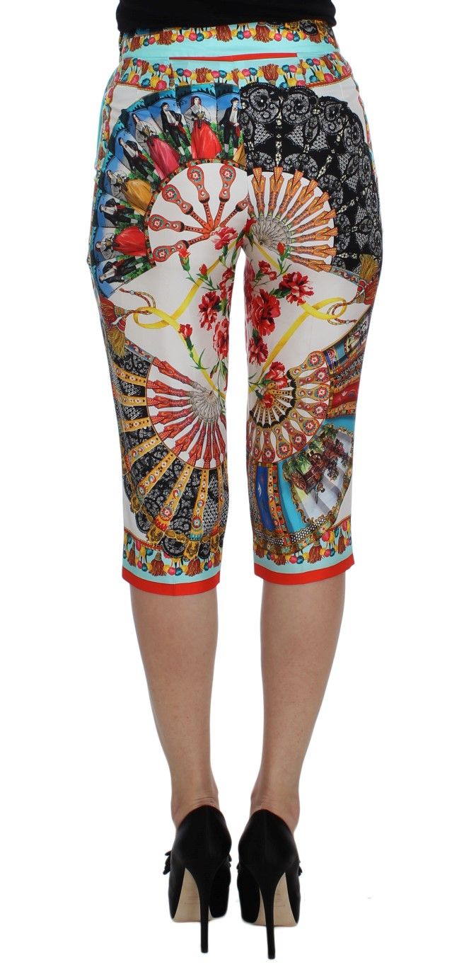 Majolica Sicily Silk Women's Pants - Dolce & Gabbana - Modalova