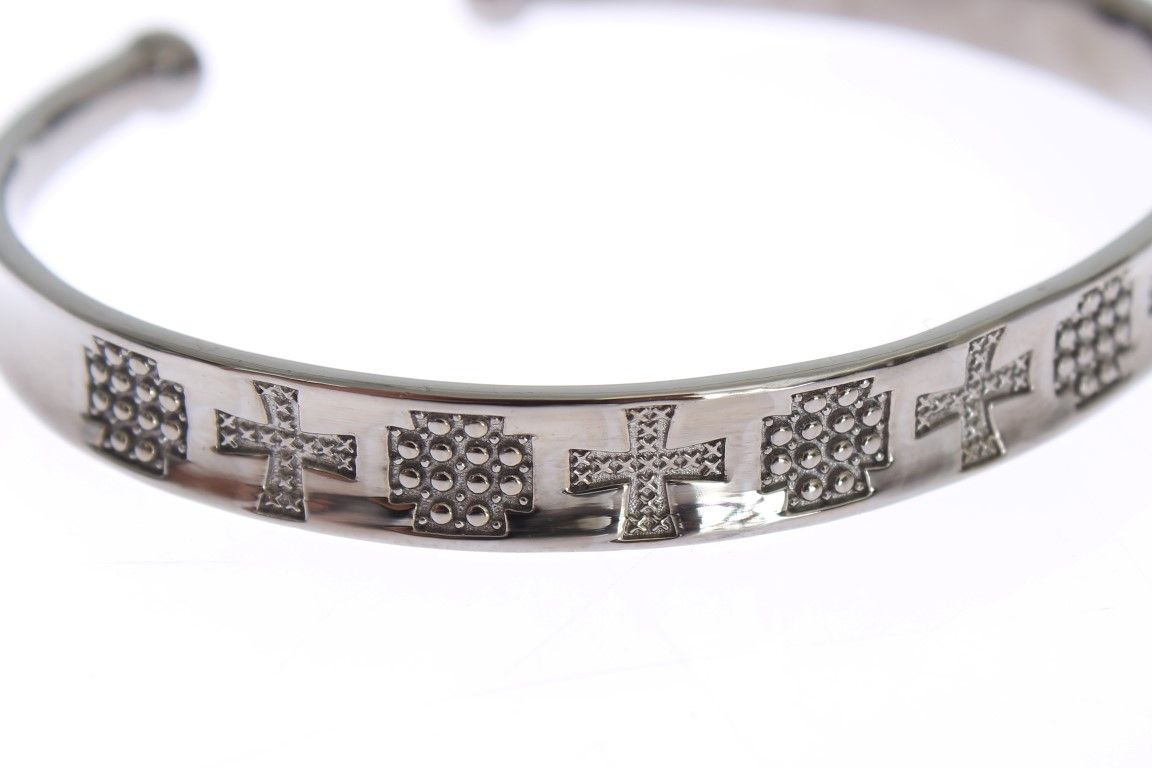 Rhodium 925 Silver Bangle Women's Bracelet - Nialaya - Modalova