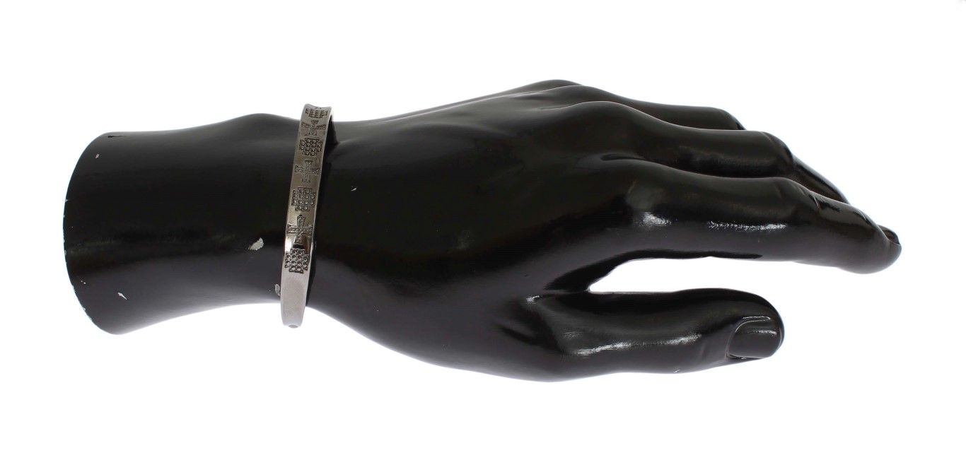 Rhodium 925 Silver Bangle Women's Bracelet - Nialaya - Modalova