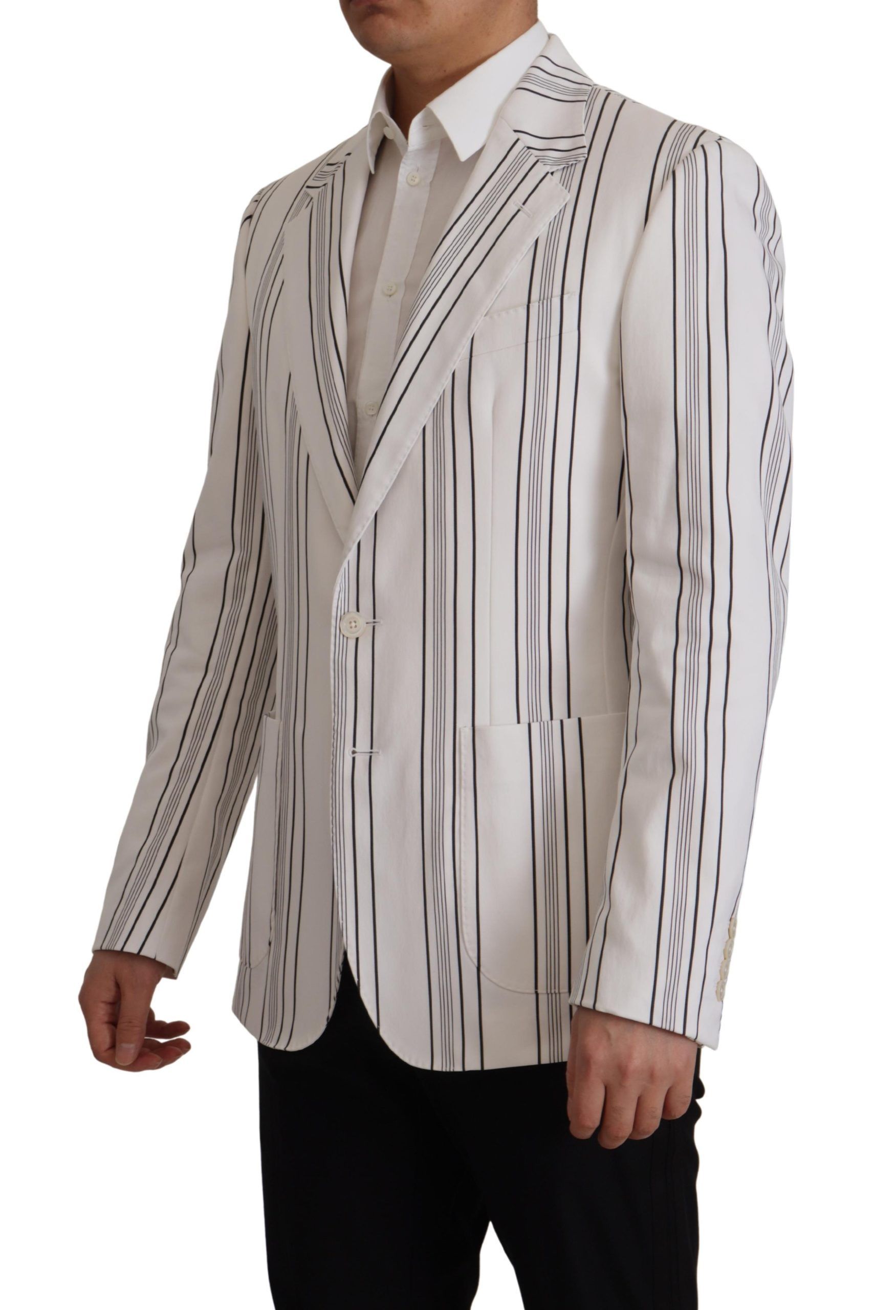 Stripes Cotton Single Breasted Men's Blazer - Dolce & Gabbana - Modalova