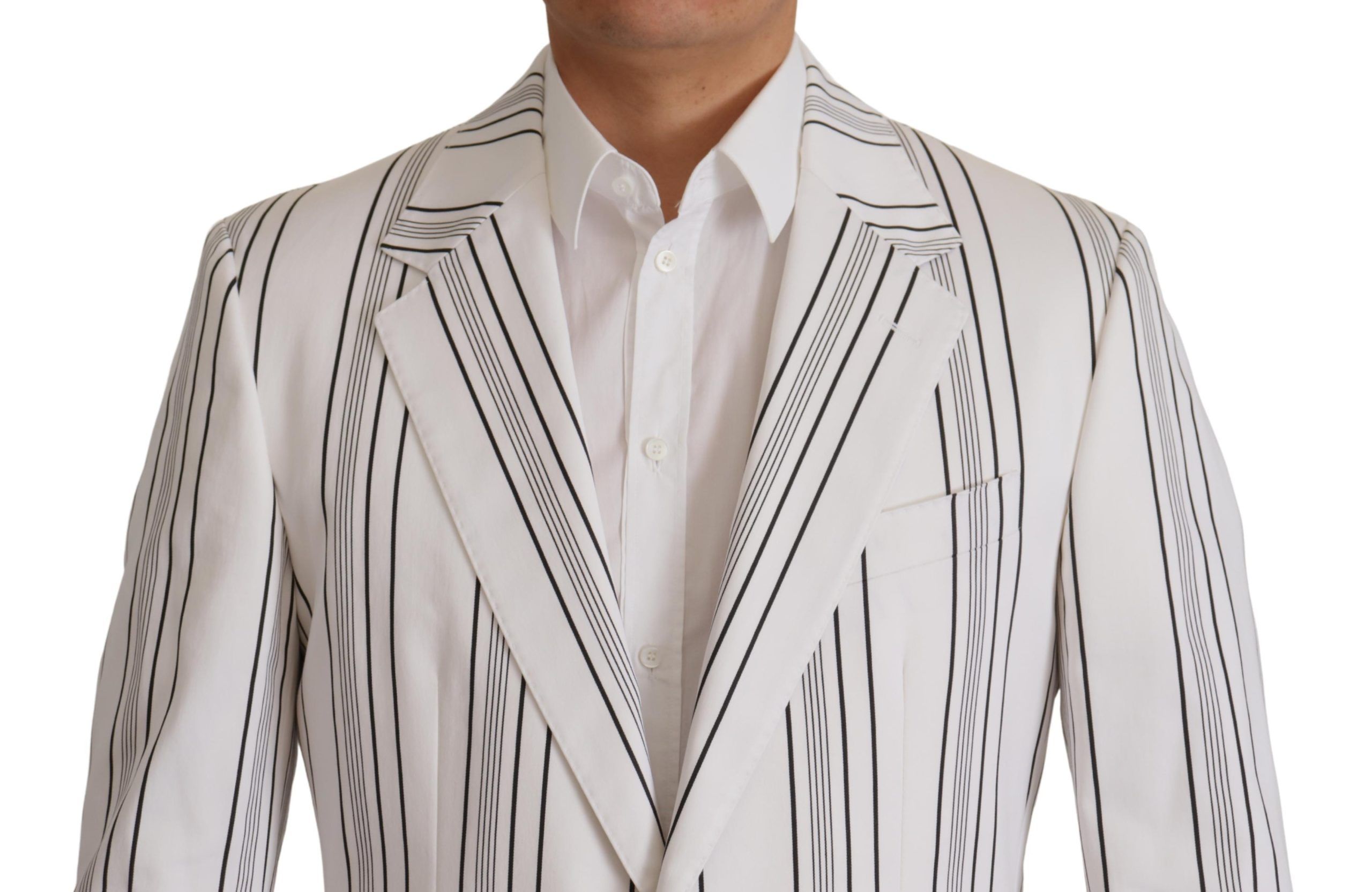 Stripes Cotton Single Breasted Men's Blazer - Dolce & Gabbana - Modalova