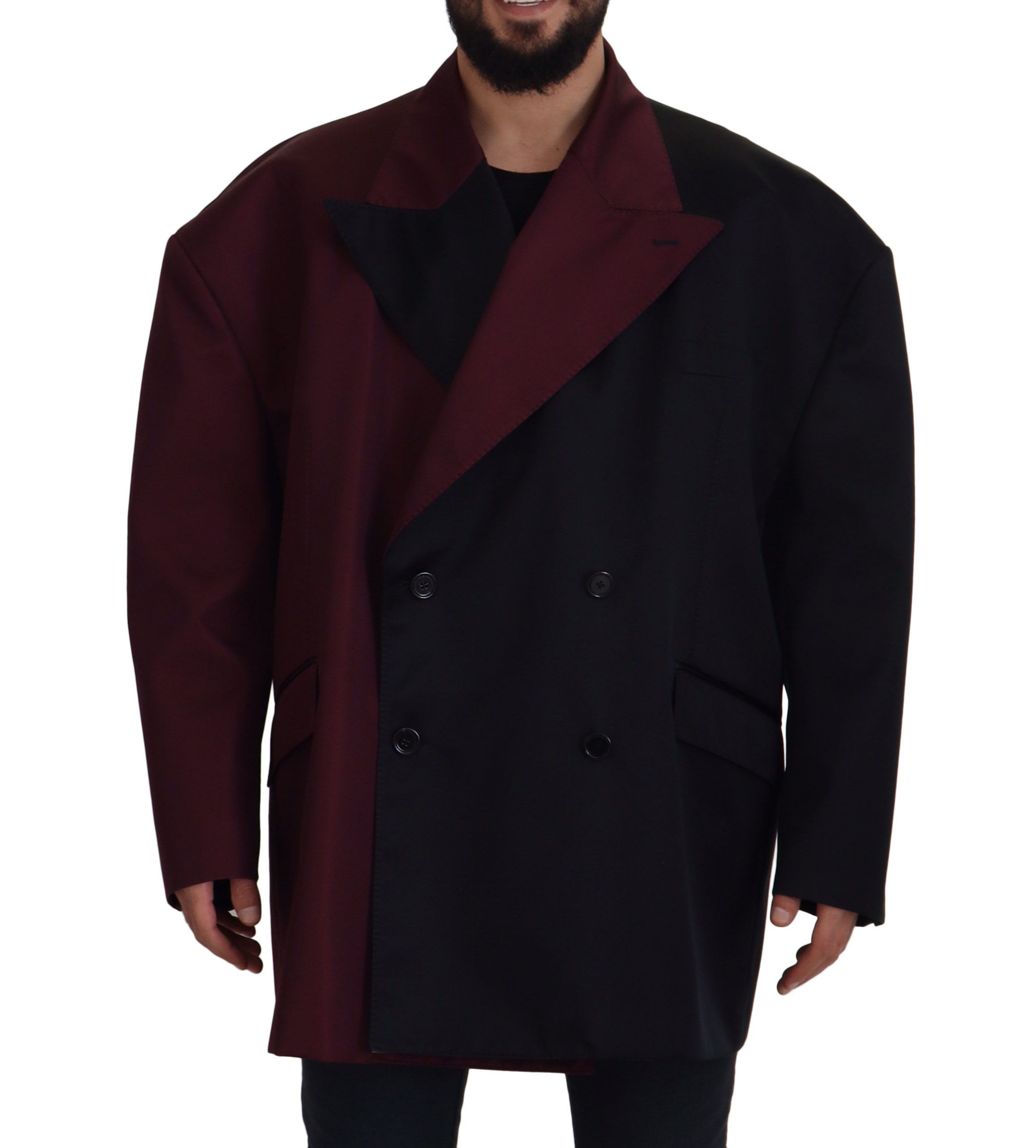 Polyester Double Breasted Men's Jacket - Dolce & Gabbana - Modalova