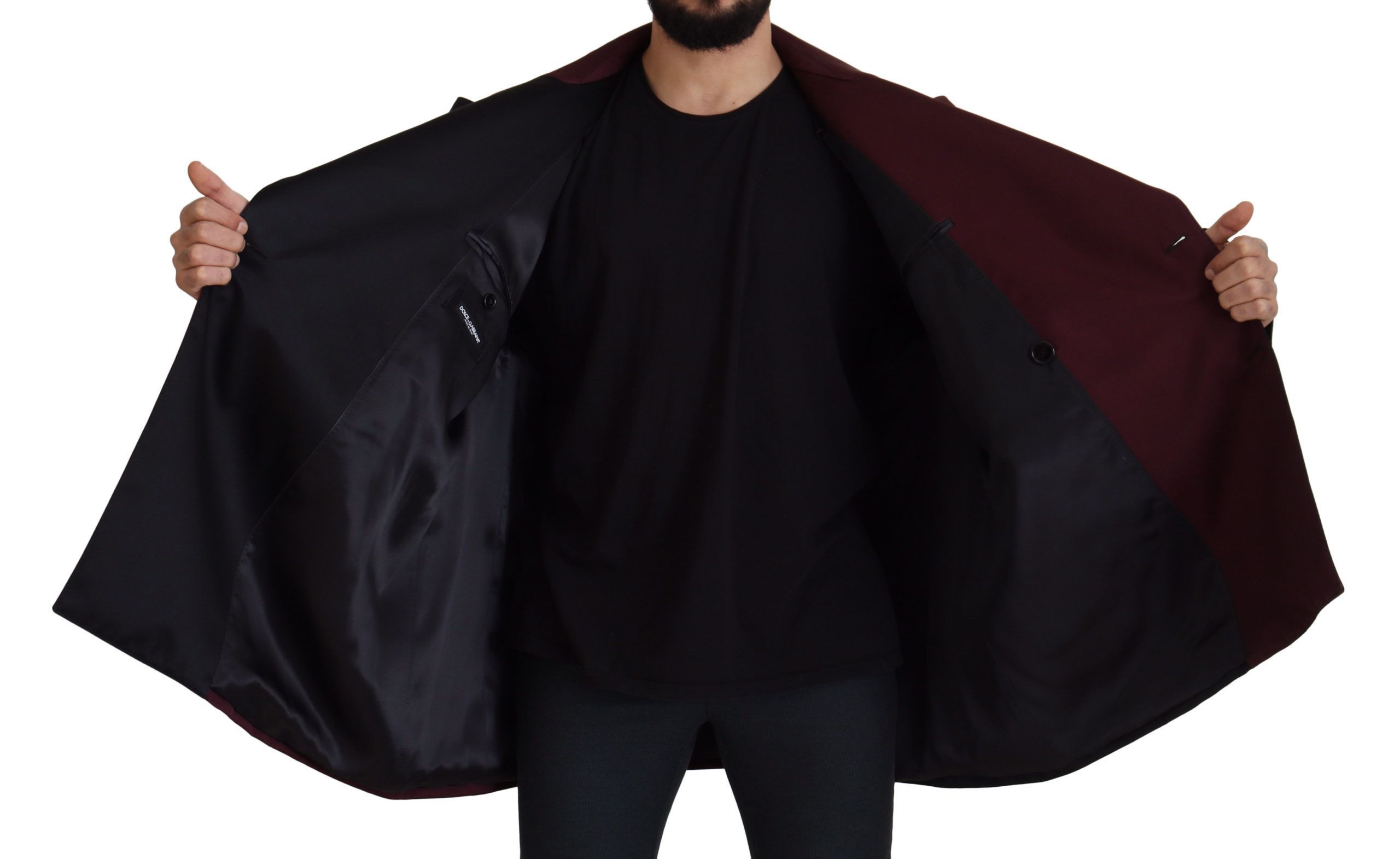 Polyester Double Breasted Men's Jacket - Dolce & Gabbana - Modalova