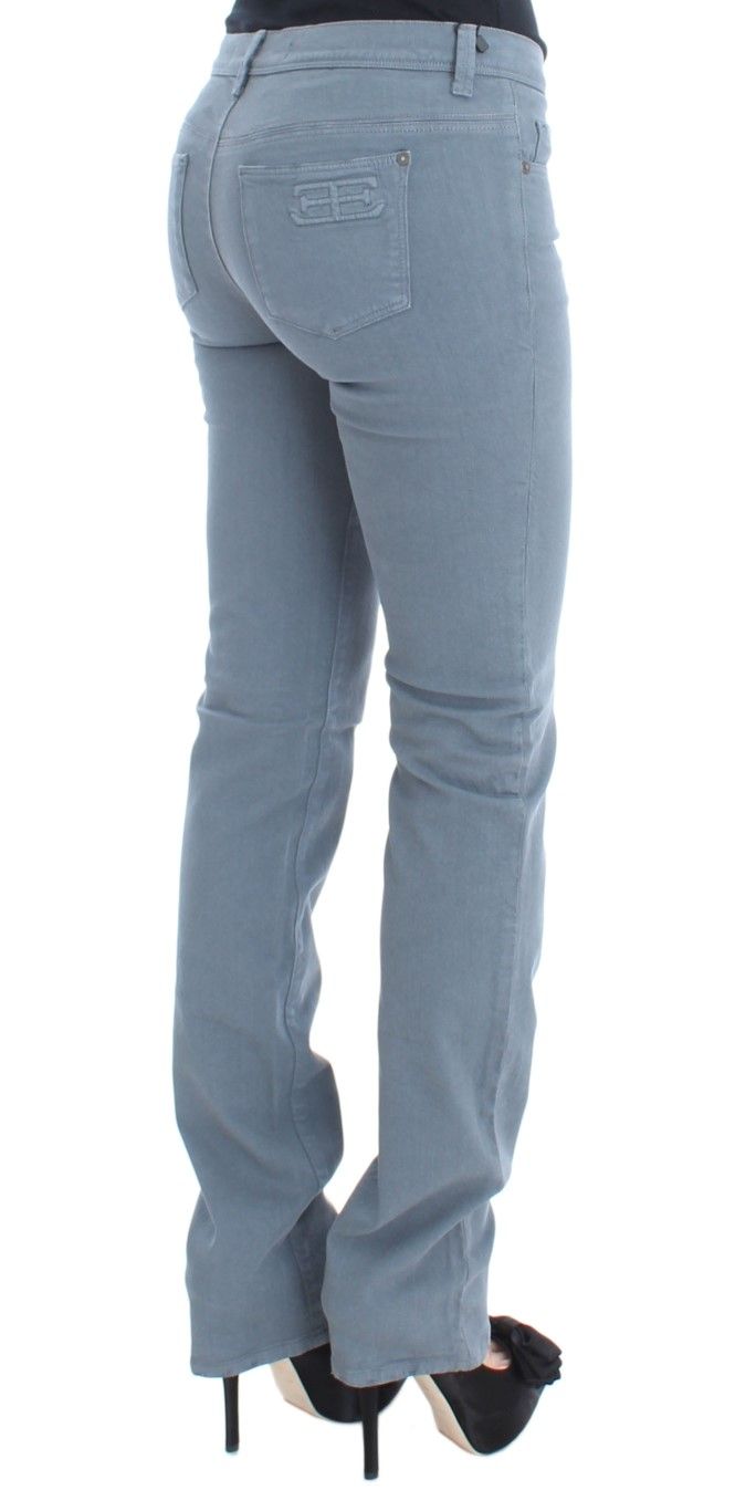 Cotton Blend Slim Fit Bootcut Women's Jeans - Ermanno Scervino - Modalova