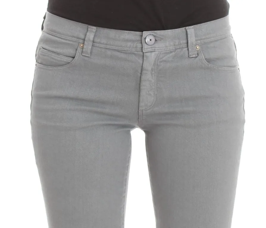 Cotton Blend Slim Fit Bootcut Women's Jeans - Ermanno Scervino - Modalova