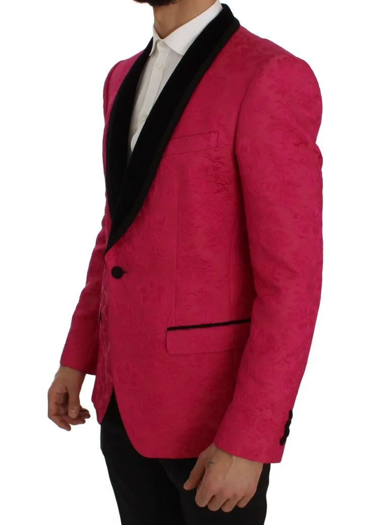 Floral Brocade Slim Blazer Men's Jacket - Dolce & Gabbana - Modalova