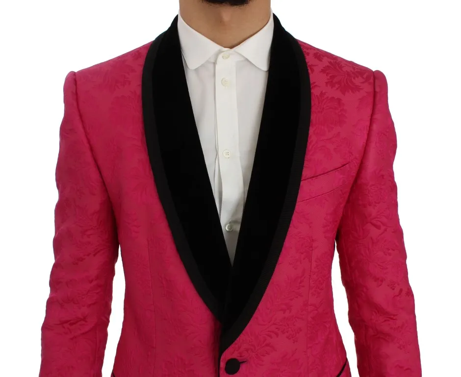 Floral Brocade Slim Blazer Men's Jacket - Dolce & Gabbana - Modalova