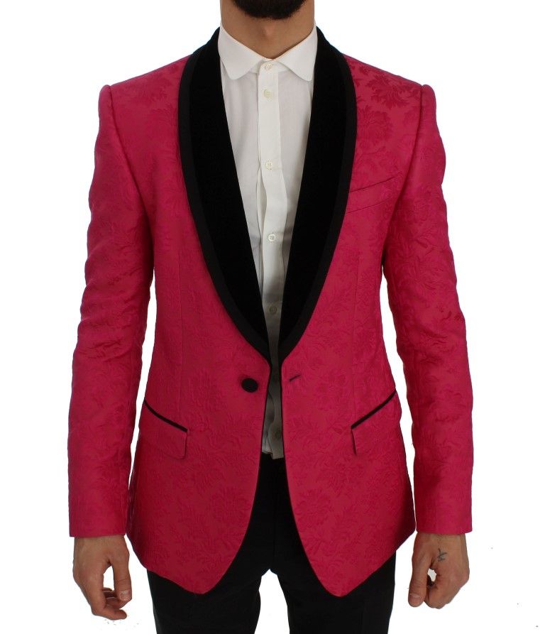 Floral Brocade Slim Blazer Men's Jacket - Dolce & Gabbana - Modalova