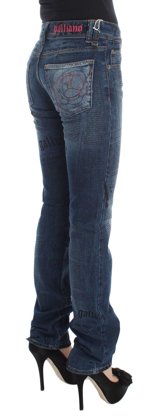 Wash Cotton Blend Slim Fit Bootcut Women's Jeans - John Galliano - Modalova
