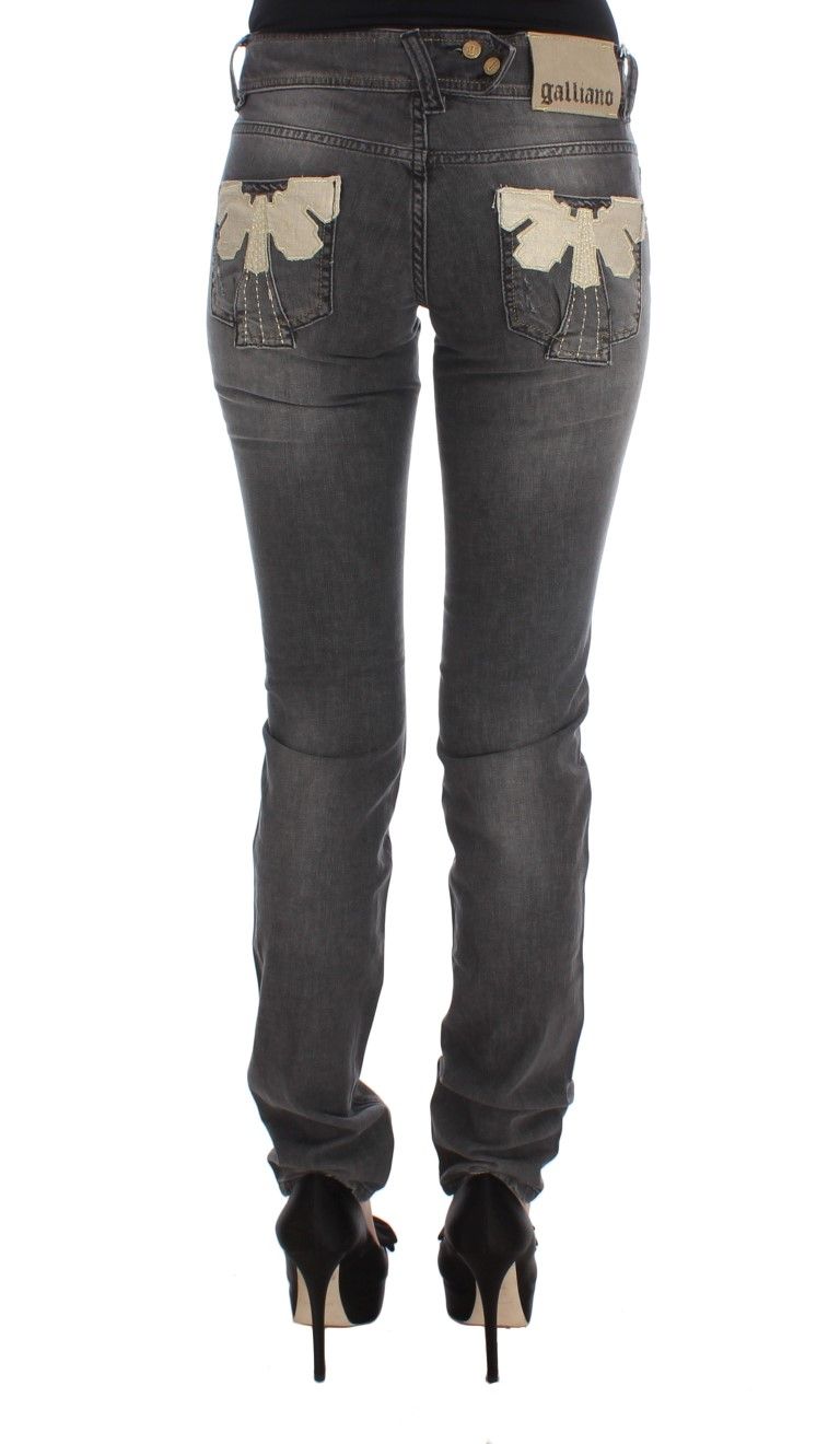 Wash Cotton Blend Slim Fit Stretch Women's Jeans - John Galliano - Modalova