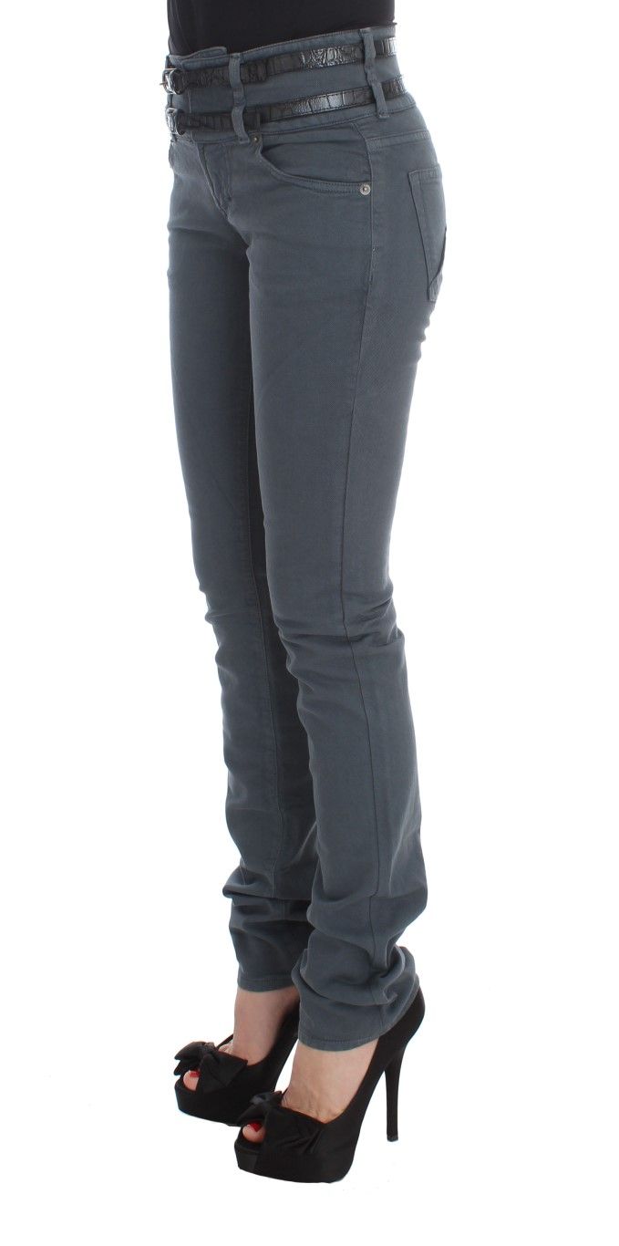 Cotton Blend Slim Fit High Waist Women's Jeans - John Galliano - Modalova