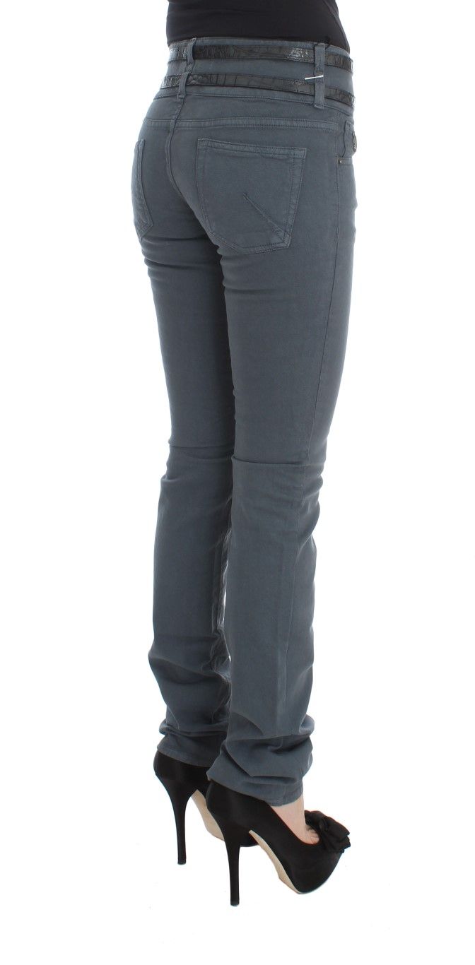 Cotton Blend Slim Fit High Waist Women's Jeans - John Galliano - Modalova