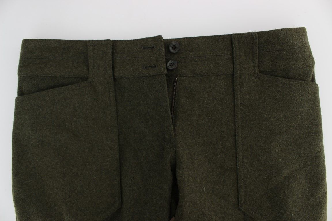 Wool Blend Loose Fit Cargo Women's Pants - Ermanno Scervino - Modalova