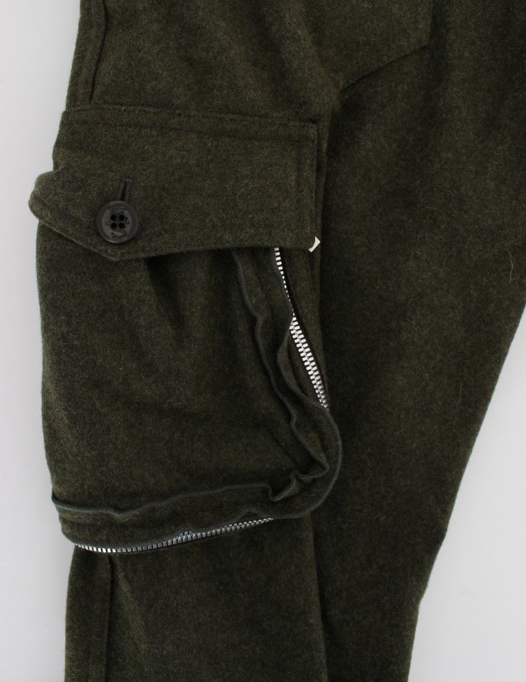 Wool Blend Loose Fit Cargo Women's Pants - Ermanno Scervino - Modalova