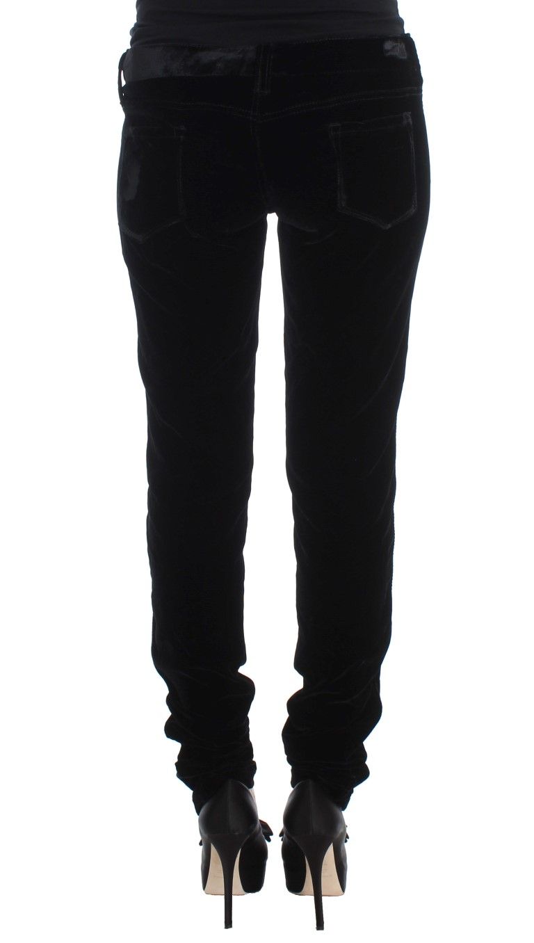 Viscose Blend Velvet Slim Fit Women's Pants - Ermanno Scervino - Modalova
