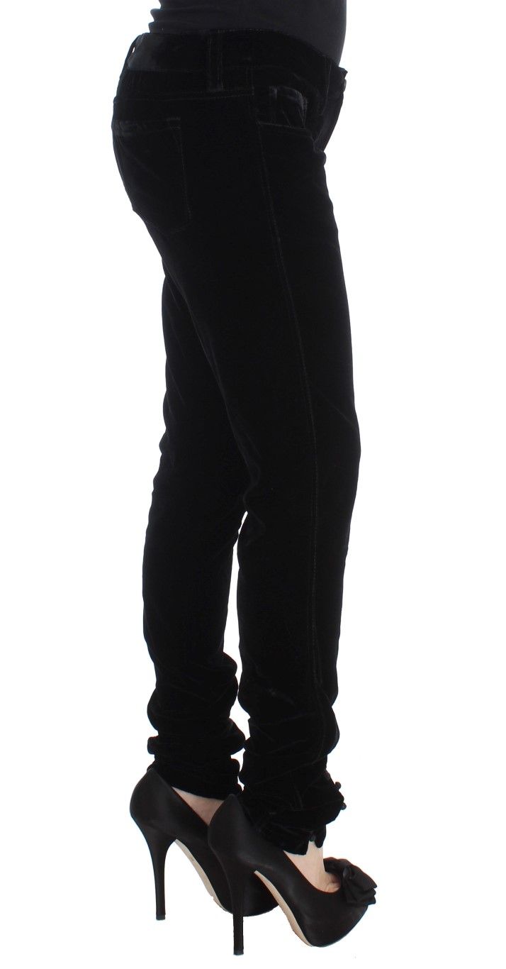 Viscose Blend Velvet Slim Fit Women's Pants - Ermanno Scervino - Modalova