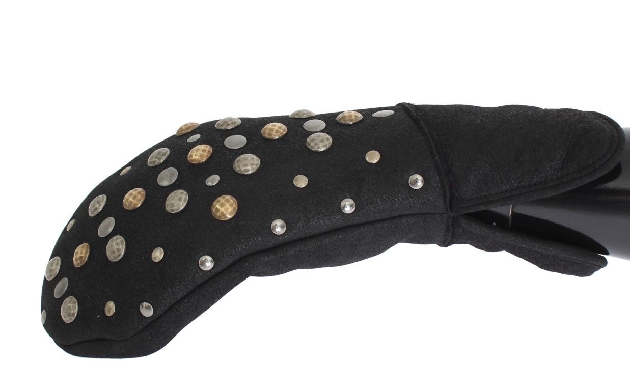 Wool Shearling Studded Men's Gloves - Dolce & Gabbana - Modalova