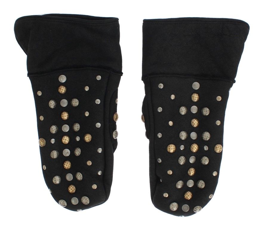Wool Shearling Studded Men's Gloves - Dolce & Gabbana - Modalova