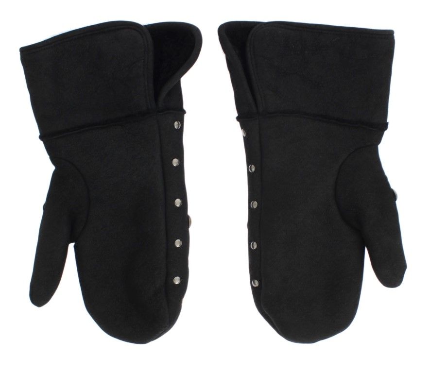 Wool Shearling Studded Men's Gloves - Dolce & Gabbana - Modalova