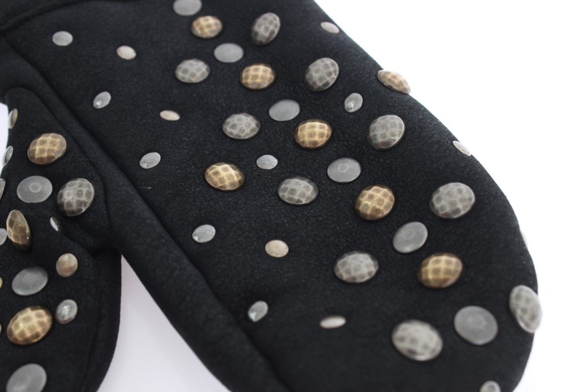 Wool Shearling Studded Men's Gloves - Dolce & Gabbana - Modalova