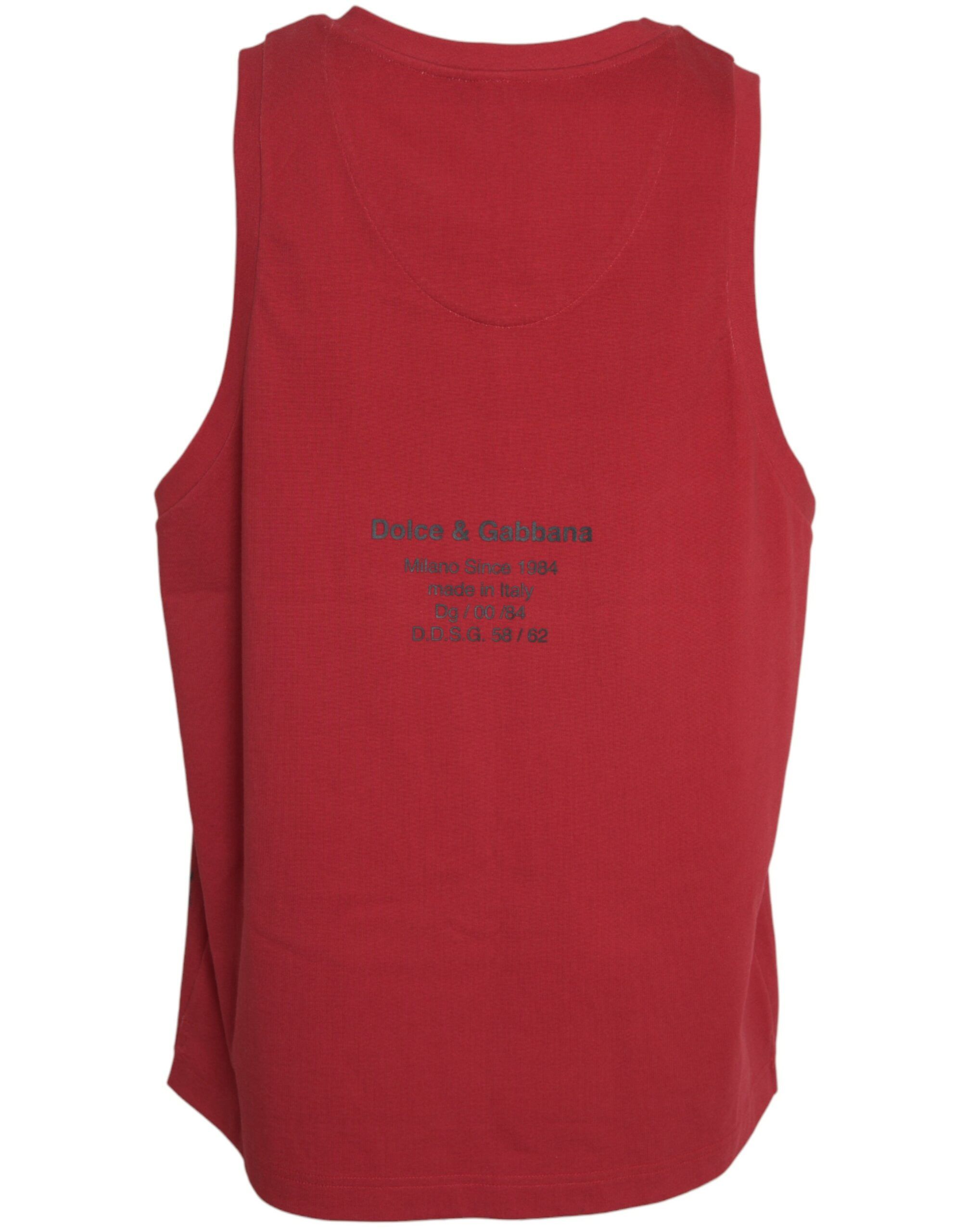 Leopard Print Sleeveless Tank Men's T-shirt - Dolce & Gabbana - Modalova