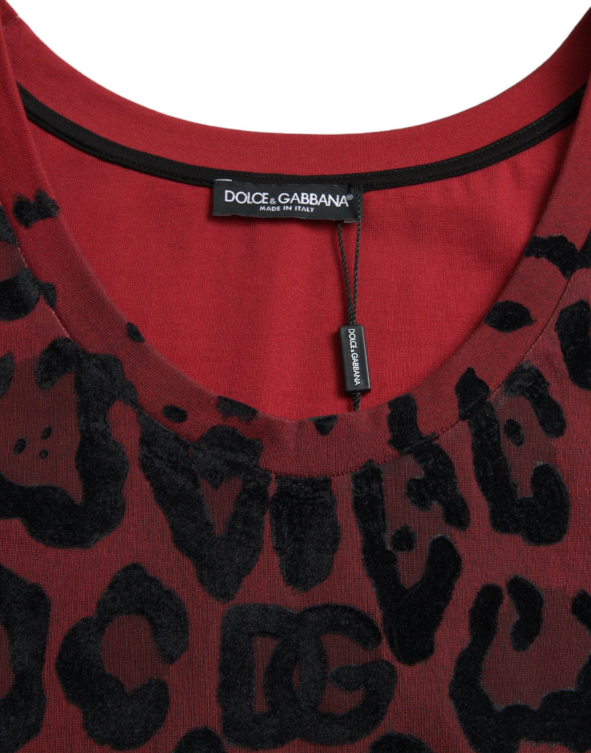 Leopard Print Sleeveless Tank Men's T-shirt - Dolce & Gabbana - Modalova