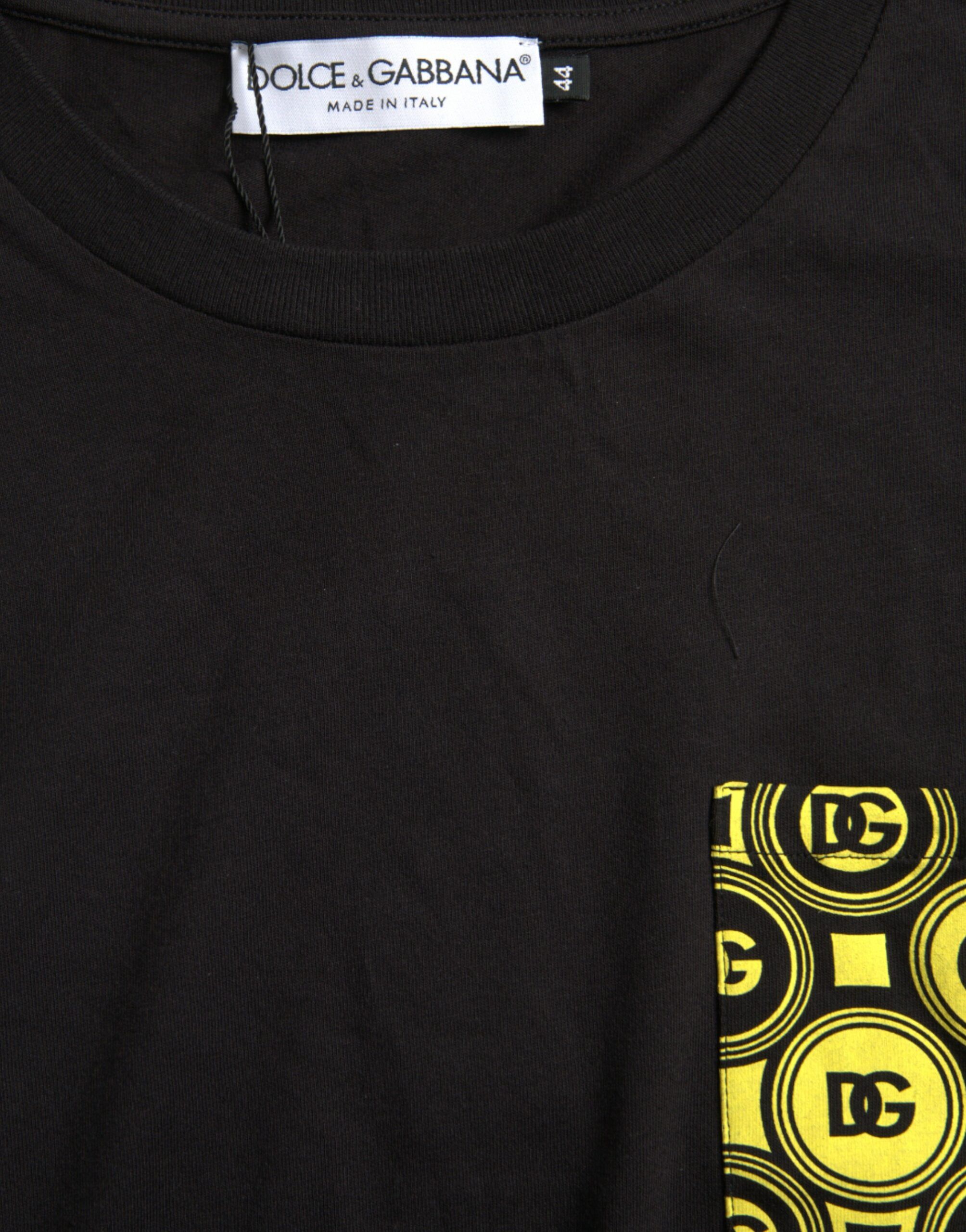 Printed Pocket Cotton Crewneck Men's T-shirt - Dolce & Gabbana - Modalova
