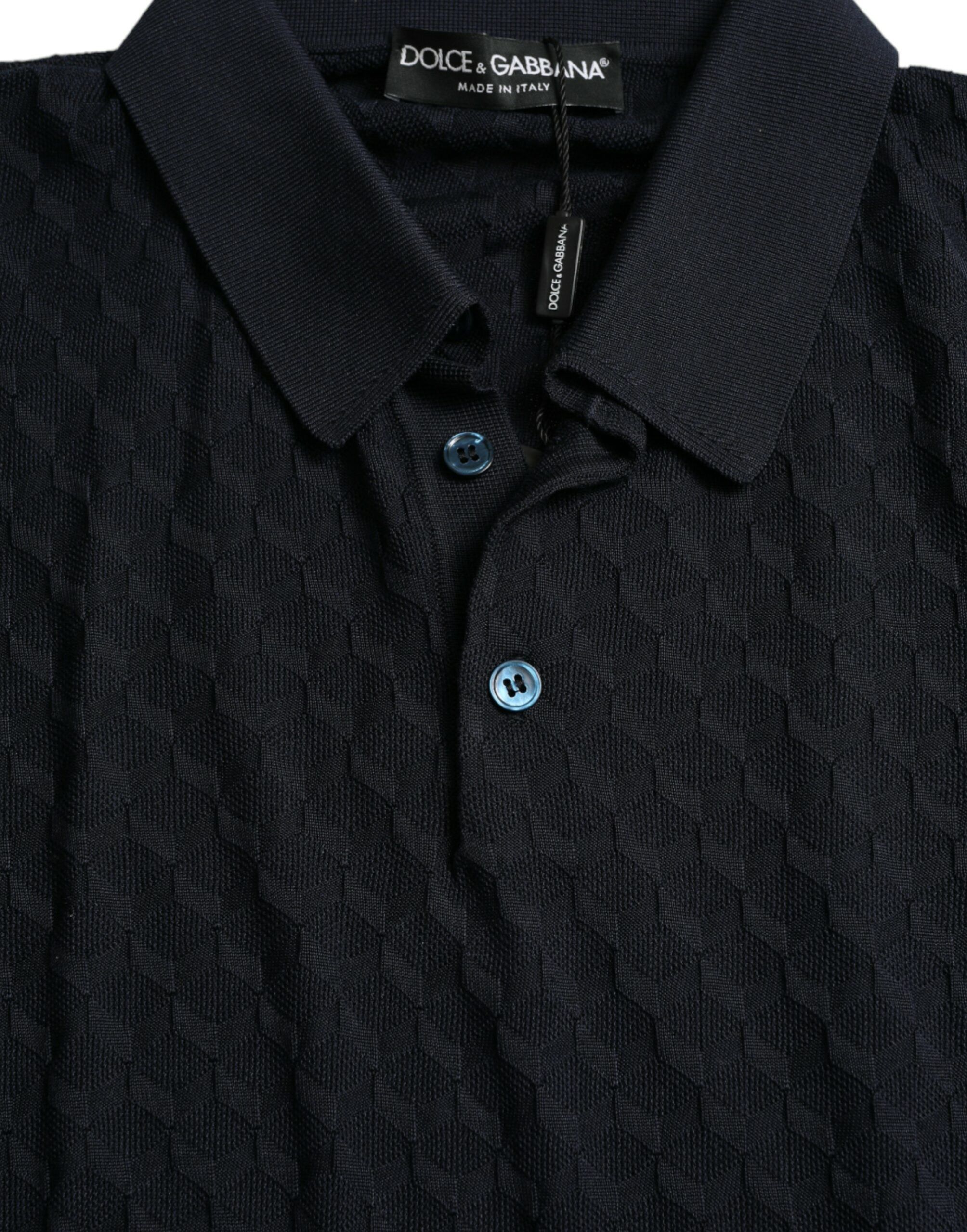 Dark Collared Short Sleeve Polo Men's T-shirt - Dolce & Gabbana - Modalova