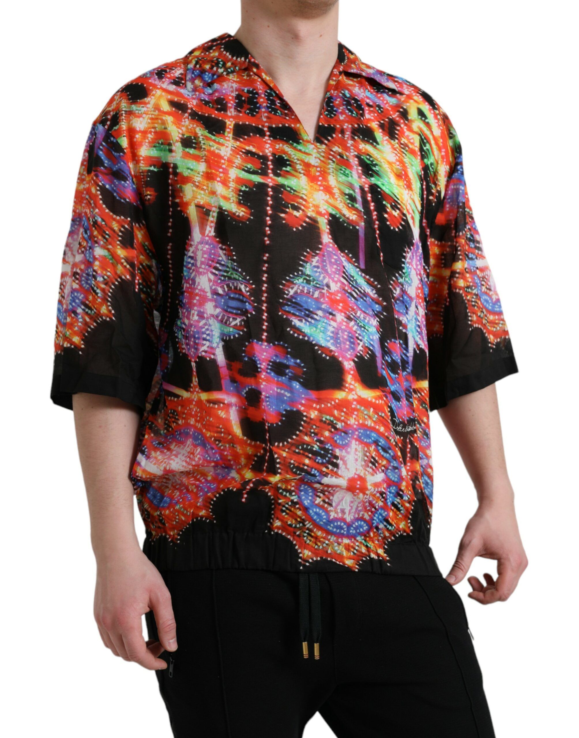Luminarie Print Cotton Men's T-shirt - Dolce & Gabbana - Modalova