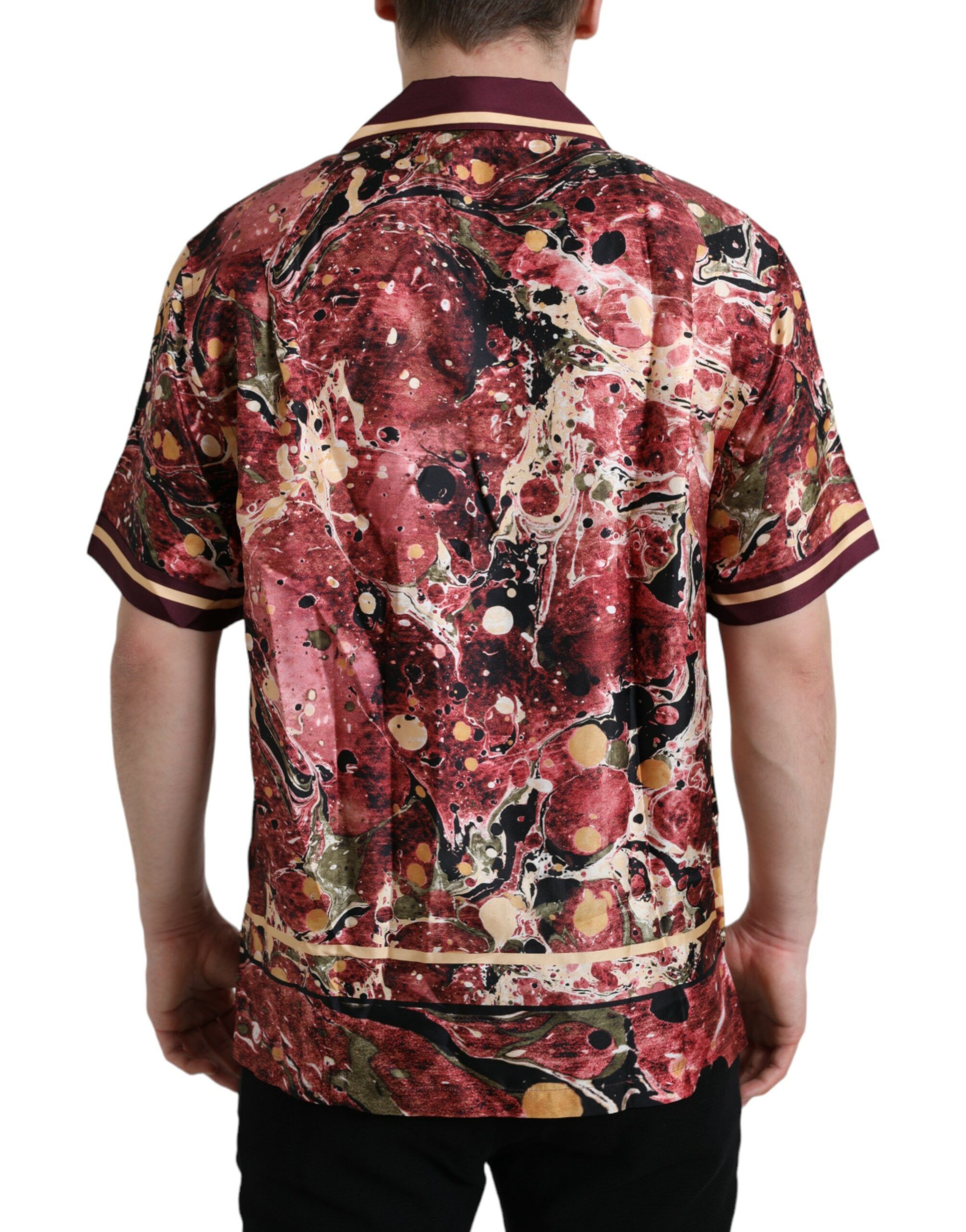 Button Down Silk Men's Shirt - Dolce & Gabbana - Modalova