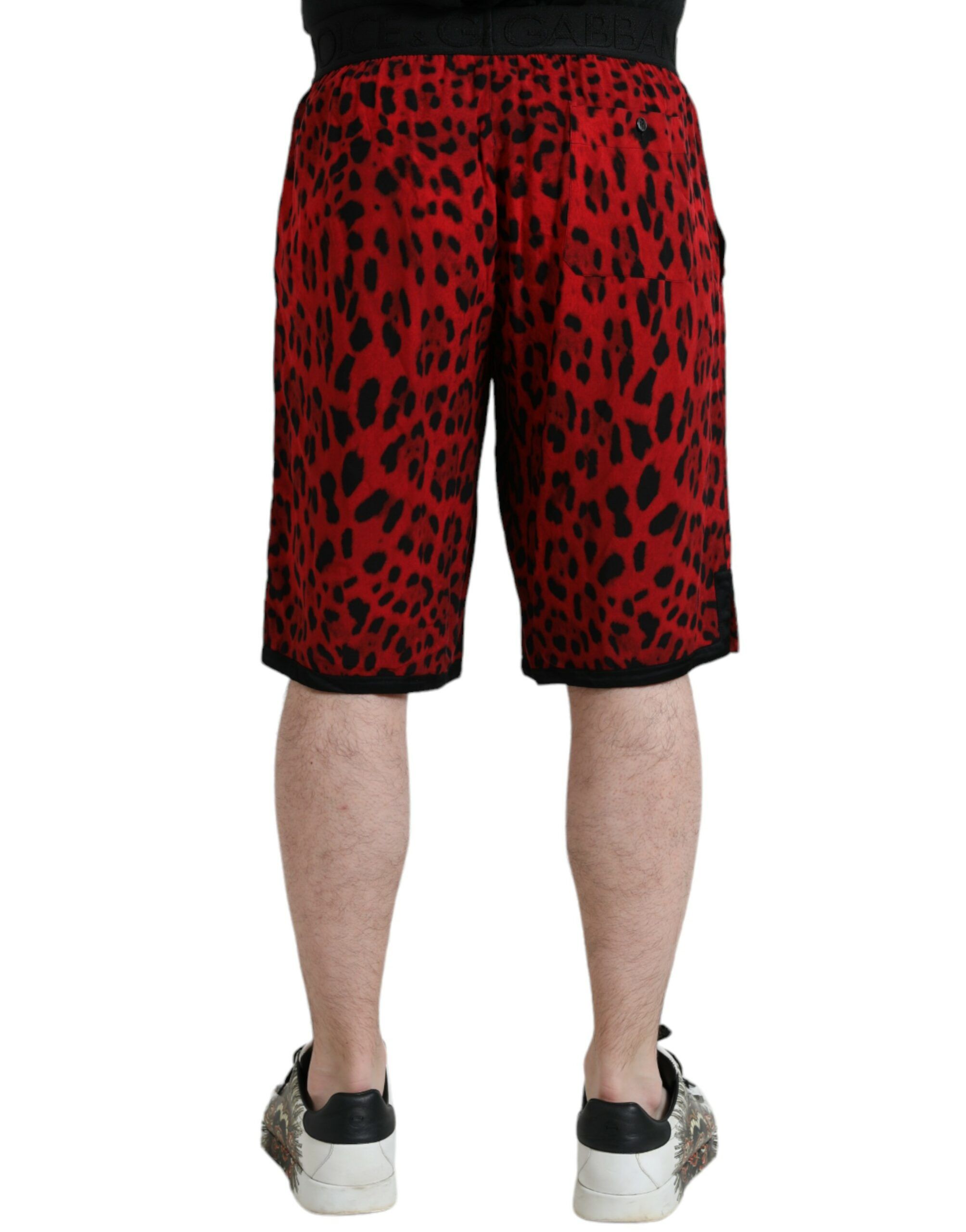 Leopard Print Viscose Bermuda Men's Shorts - Dolce & Gabbana - Modalova