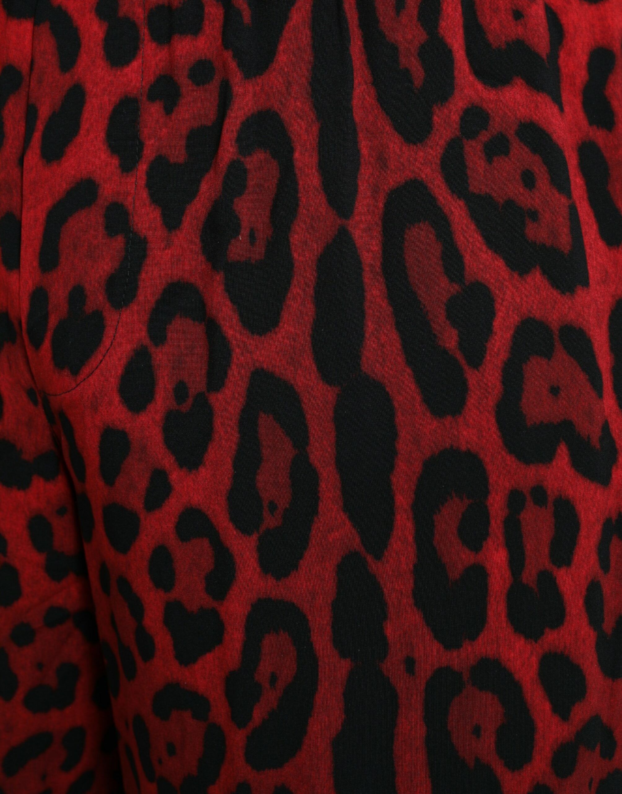 Leopard Print Viscose Bermuda Men's Shorts - Dolce & Gabbana - Modalova