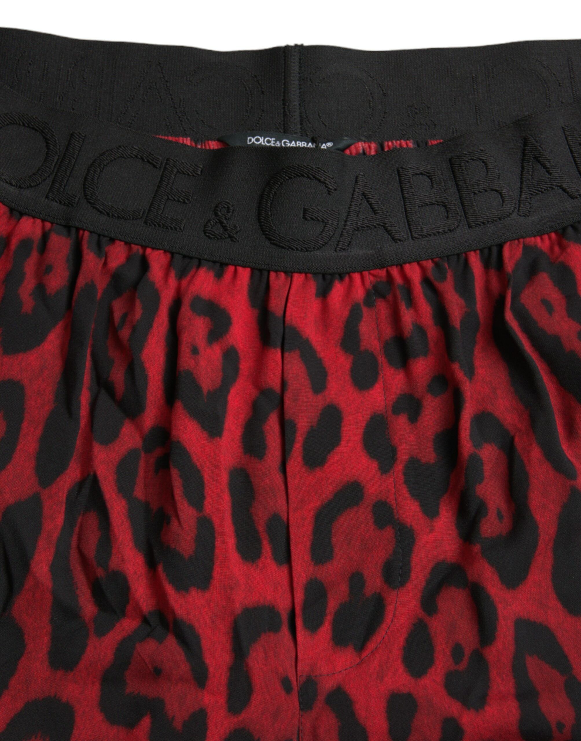Leopard Print Viscose Bermuda Men's Shorts - Dolce & Gabbana - Modalova