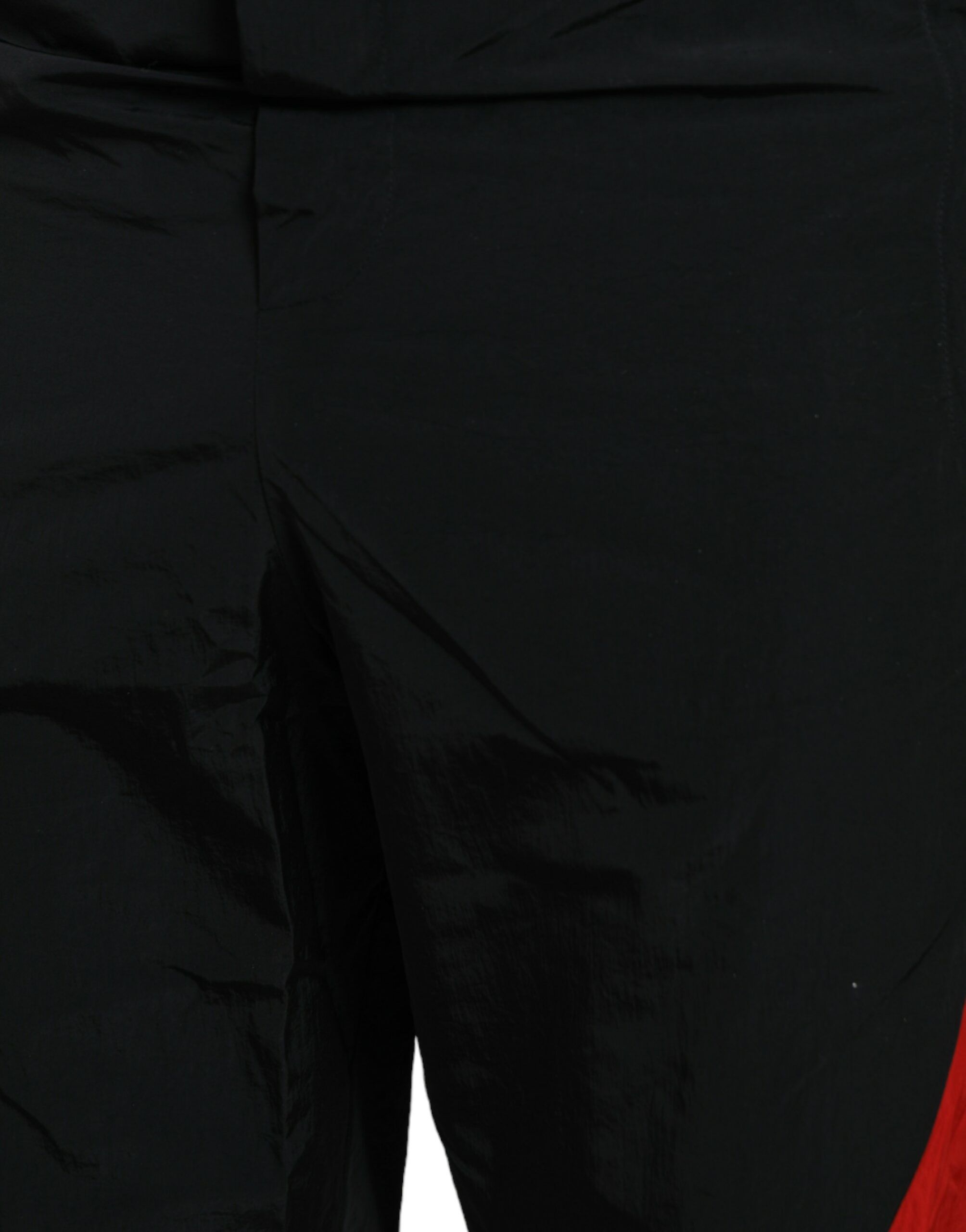Black Red Leopard Print Nylon Jogger Men's Pants - Dolce & Gabbana - Modalova
