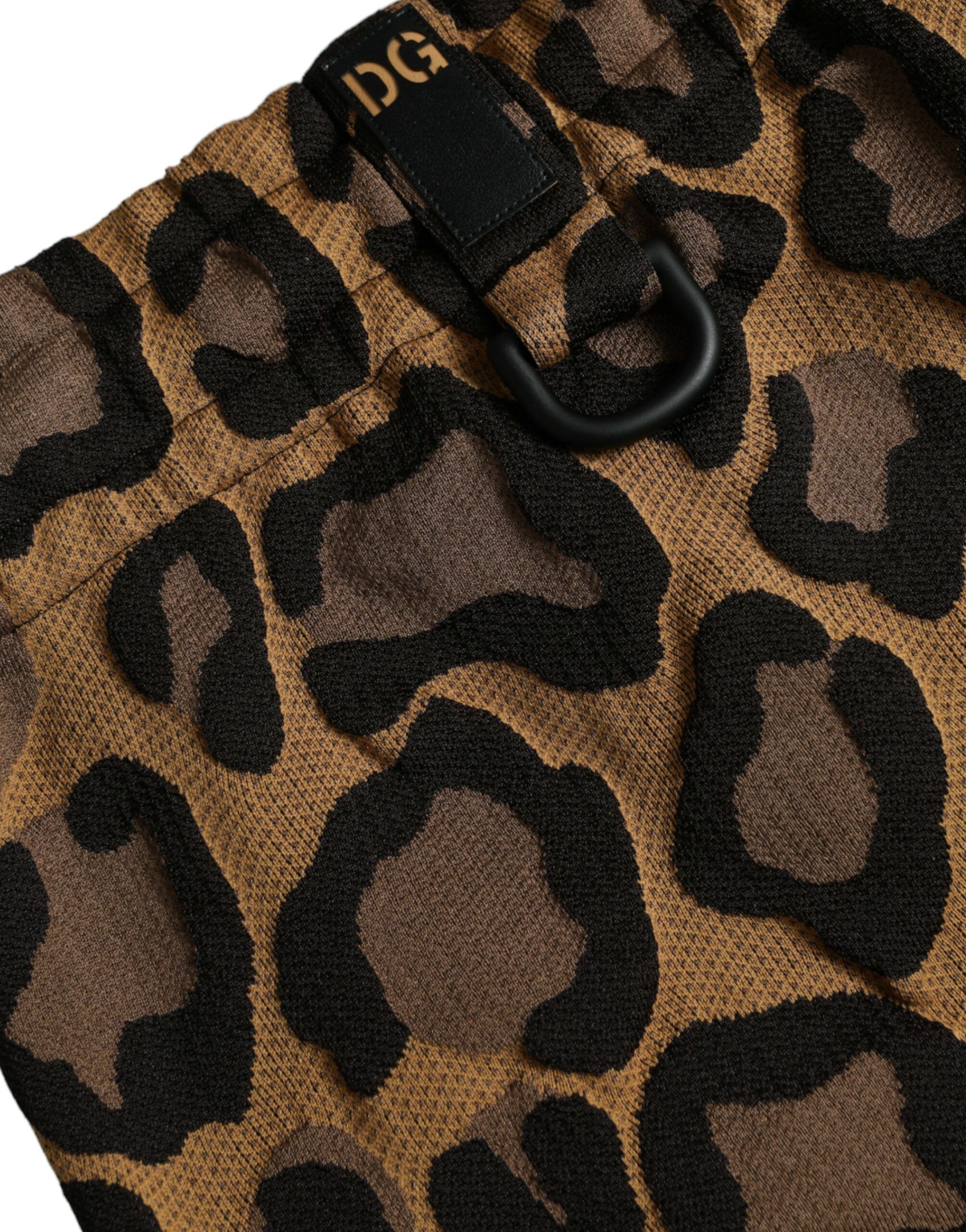 Leopard Print Polyester Jogger Men's Pants - Dolce & Gabbana - Modalova